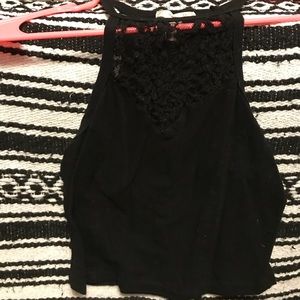 Lace Halter Crop Top